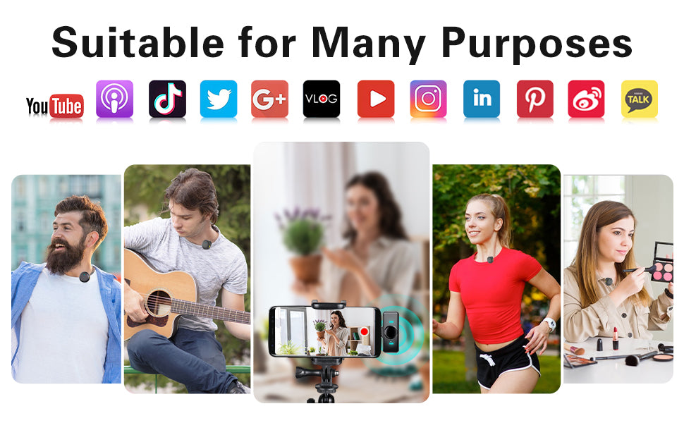 Wireless Lavalier Microphone – Mini Lapel Mic with Charging Case Wireless Lavalier Microphone – Mini Lapel Mic with Charging Case